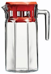 JARRA VIDRO COM TAMPA PLÁSTICA 219 H X 167 DIAM MM - 1.250 LTRS -  LINHA KOSEN