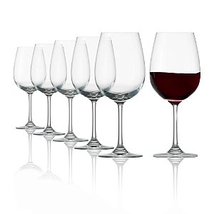 JOGO 6 TAÇAS CRISTAL VINHO TINTO - 205 H X 85 DIAM MM - 450 ML - LINHA WEINLAND