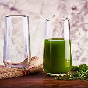 JOGO 6 COPOS VIDRO LONGDRINK 148 H X 78 DIAM MM - 470 ML - LINHA ALLEGRA