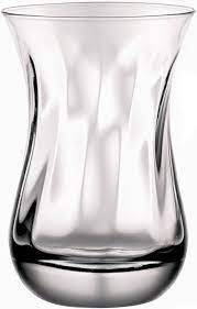 JOGO 6 COPOS VIDRO CAFÉ / CHÁ / DEGUSTAÇÃO DECORADO -  95 H X 66 DIAM MM - 160 ML - LINHA AIDA