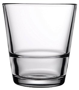 JOGO 6 COPOS VIDRO TEMPERADO EMPILHÁVEL WHISKY / GENÉRICO 105 H X 98 DIAM MM - 410 ML - LINHA GRANDE-S