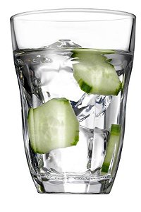 JOGO 6 COPOS VIDRO TEMPERADO ÁGUA / SUCO 105 H X 75 DIAM MM - 220 ML - LINHA BAROQUE