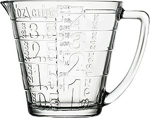 JARRA VIDRO GRADUADA / MEDIDORA 140 H X 183 DIAM MM - 1,165 LTS - LINHA BASIC