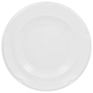 PRATO PORCELANA REDONDO RASO COM RELEVO - 21 CM - LINHA ANNA