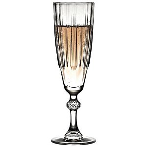 JOGO 6 TAÇAS VIDRO CHAMPAGNE 206 H X 68 DIAM MM - 170 ML - LINHA DIAMOND