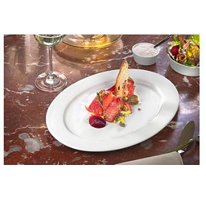 TRAVESSA PORCELANA OVAL BRANCA POLARIS - 33,5 X 24,5 CM - LINHA ACCESS