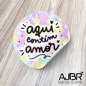 120 ADESIVOS - AQUI CONTÉM AMOR