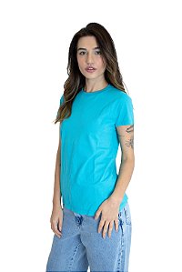 CAMISETA FEMININA BASICA AZUL
