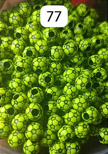 Miçanga do Lek - Bola de futebol Amarelo Flo