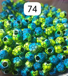 Miçanga do Lek - Bola de futebol Amarelo/Azul