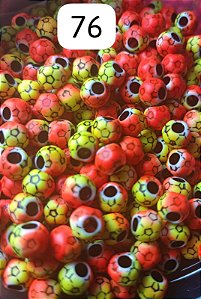 Miçanga do Lek - Bola de Futebol Laranja/Amarelo