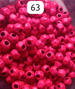 Miçanga do Lek - Bola de Futebol Rosa Florescente claro