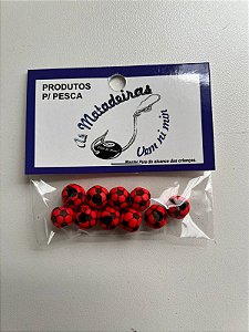 Miçangas As Matadeira - Bola de futebol VERMELHO FLUORESCENTE