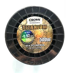 Linha de Pesca Monofilamento Crown Titanium 500 Metros