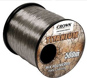 Linha de Pesca Monofilamento Crown Titanium 500 Metros