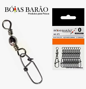 Snap Barao Unilock C/ Girador 0,80mm N°0 Em Aço Carbono C/10