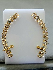 Brinco com pedra em losango