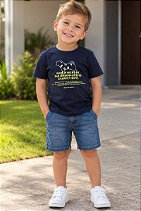 Camiseta Infantil Masculina Charpey Estampada Marinho