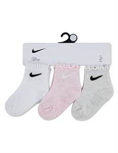 Kit Meias Baby Antiderrapante Nike com Três Pares