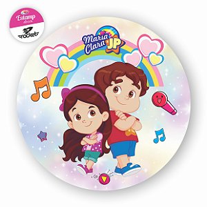 Painel Maria Clara e JP Redondo em Tecido Premium