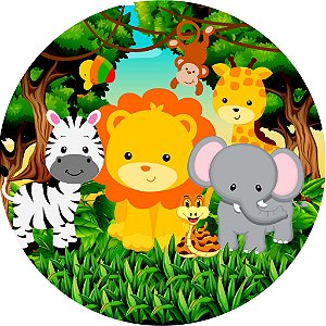 Painel Safari Redondo Helanca Premium 150x150 C/ elástico