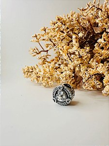 Berloque separador redondo com zircônias