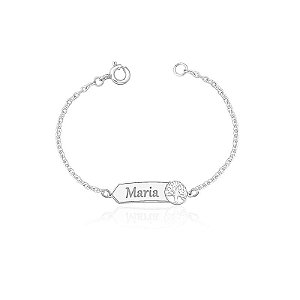 Pulseira personalizada chapa árvore da vida