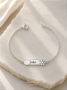 Pulseira personalizada chapa bola de futebol
