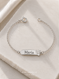 Pulseira personalizada chapa menina vazada