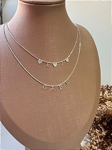 Colar personalizado letras soldadas