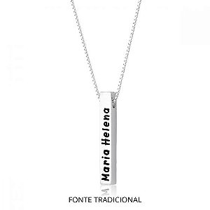 Colar personalizado barrinha 1 face gravada