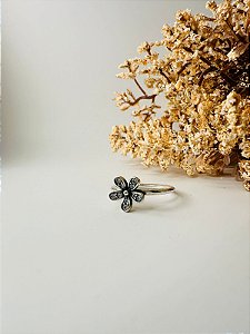 Anel inspiração Pandora flor bem-me-quer