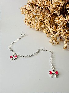 Pulseira lacinho rosa
