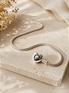 Pulseira berloque inspiração Pandora coração símbolo