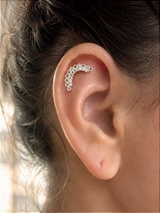 Piercing 2 fileiras de zircônia