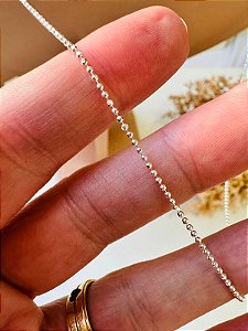 Colar mini bolinha diamantada