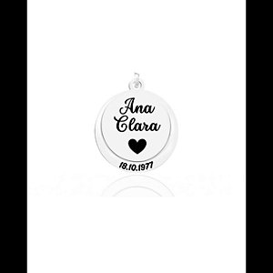 Pingente personalizado 2 medalhas