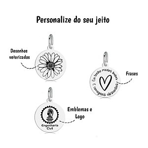 Pingente personalizado medalha logo