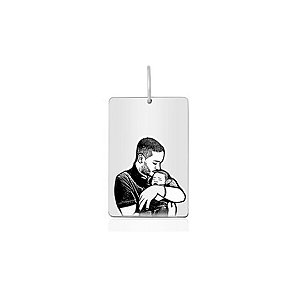 Pingente personalizado com foto retangular