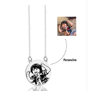 Colar personalizado redondo com foto