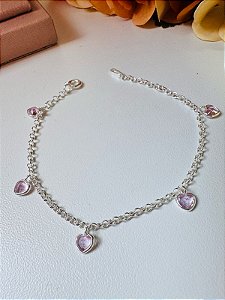 Pulseira infantil ponto de luz coração