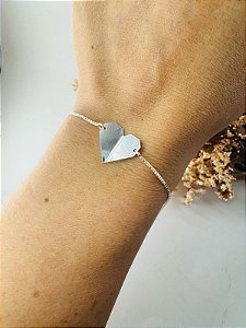Pulseira coração dobradura
