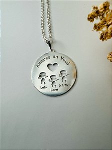Pingente personalizado mandala família