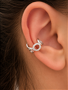 Brinco piercing fake círculos vazado