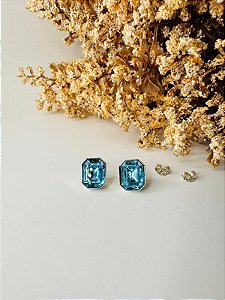 Brinco cristal Austríaco azul