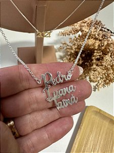 Colar personalizado com nome triplo
