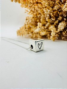 Colar personalizado cubo 4 lados