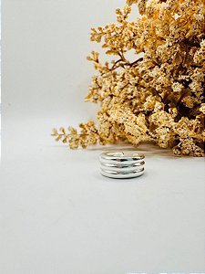 Brinco piercing fake 3 fileiras lisas