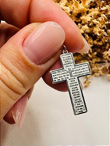 Pingente cruz oração do Pai Nosso