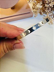 Bracelete rígido regulável fases da lua